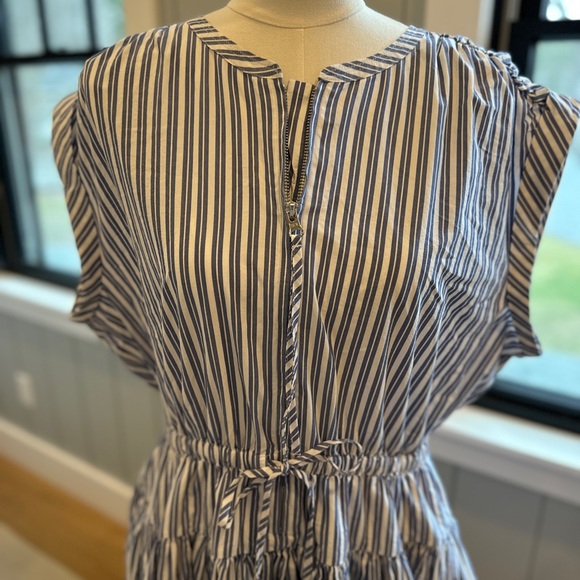 J. Crew Blue and White Sleeveless Sundress - Picture 2 of 5